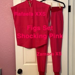 Figs Set SHOCKING PINK